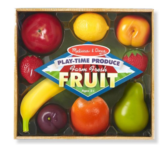 MELISSA AND DOUG FRUITS FRAIS DE LA FERME EN PLASTIQUE JOUER A FAIRE SEMBLANT Articles menagers